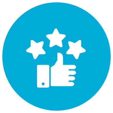 Positive feedback icon with thumbs up and stars for Pune laser cutting services