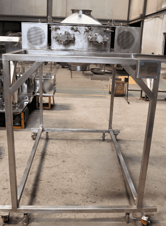 Stainless steel granulator machine in production facility