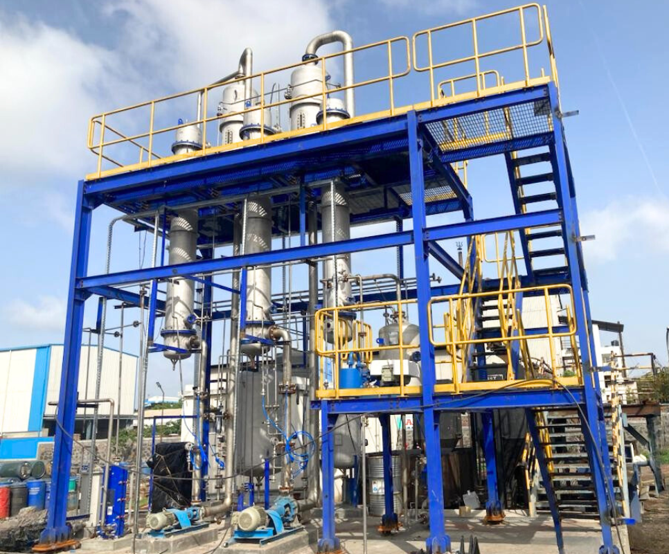 Fully equipped MEE plant for wastewater treatment and effluent concentration, enhancing sustainability and efficiency